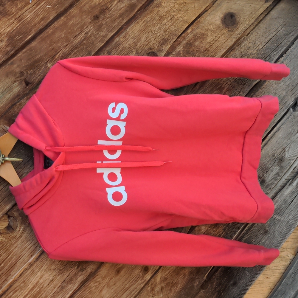 Adidas hoodie Pink pockets Medium